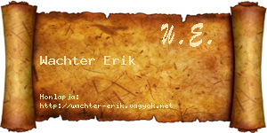 Wachter Erik névjegykártya